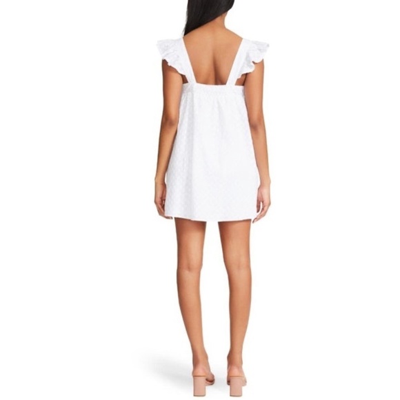 BB DAKOTA • By Steve Madden, Women’s On The Square Dress Optic White Floral - Picture 2 of 4